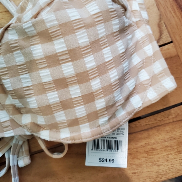 Shade & Shore Brown Gingham Bikini Set Top : 36C Bottom: XL - Picture 7 of 8